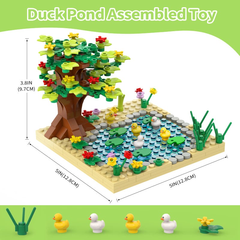 PIPART Farm Animal Duck Pond Building Set, MOC Accessories Bricks Animal Building Toy Set for Kids, Girls and Boys Age 6+ (246 Pieces) - Image 2